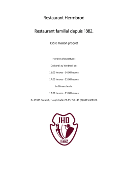 Restaurant Herrnbrod Restaurant familial depuis 1882.