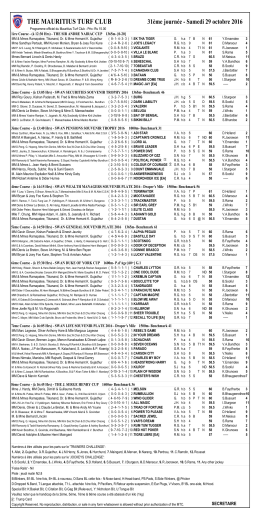 THE MAURITIUS TURF CLUB