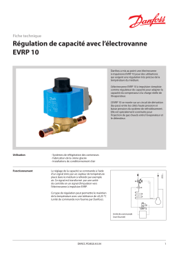 Régulation de capacité avec l`électrovanne EVRP 10