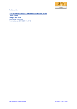 Forum: Moteur de jeu GameBlender et alternatives