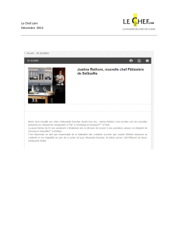 Le Chef.com Décembre 2014
