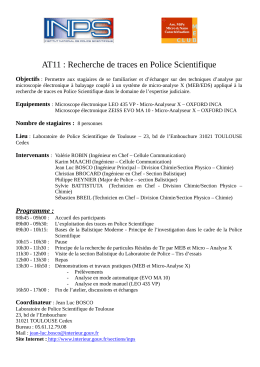AT11 : Recherche de traces en Police Scientifique