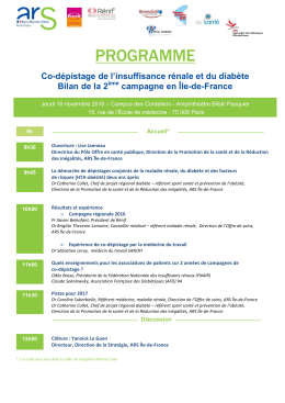 Programme - ARS Ile-de