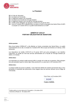 Le Président - L`Université Paris Descartes