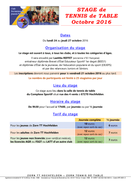 stage zorn tt octobre