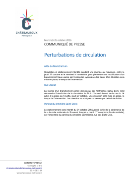 Perturbations de circulation