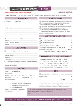 Inscription 1 Jour - samedi