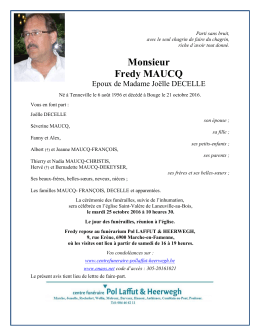 Monsieur Fredy MAUCQ