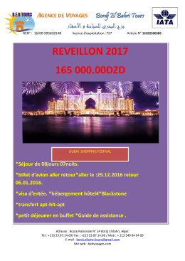 reveillon 2017 165 000.00dzd