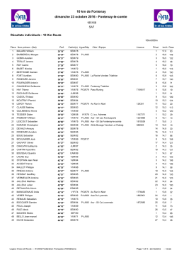 10 km de Fontenay dimanche 23 octobre 2016 - Fontenay-le