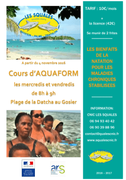 Cours d`AQUAFORM