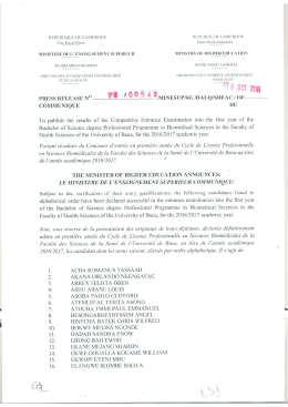 Page 1 REPUBLIQUE DU CAMEROUN REP[ ]3] [C () F CAMER(){}N