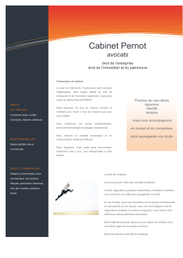 Plaquette - pernot avocats