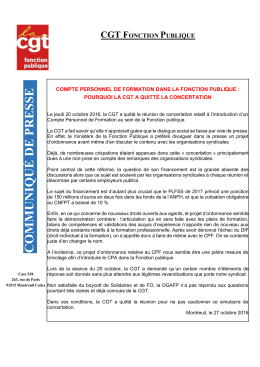 le communiqué - UGFF-CGT