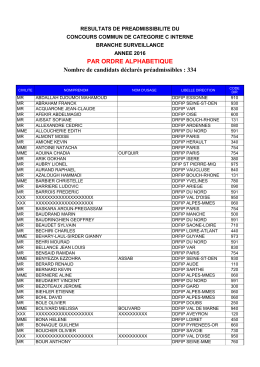 Consulter les r&eacute;sultats
