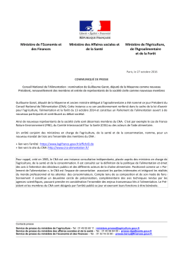 Conseil National de l`Alimentation