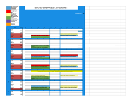 Emploi du temps 2016-17