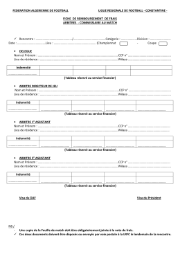 fiche de remboursement de frais arbitres