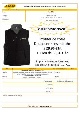 Profitez de votre Doudoune sans manche à 29,90 € ht au lieu de 38