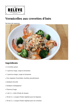 Vermicelles aux crevettes d`Inès