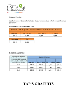 TAP`S GRATUITS