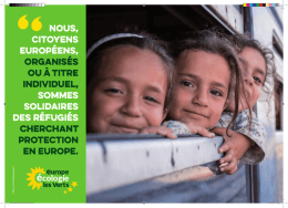 Nous, citoyens européens, organisés ou à titre individuel, sommes