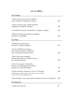 Carte du Soir
