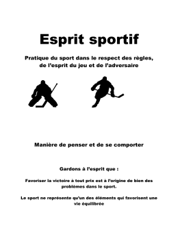 Charte Esprit Sportif