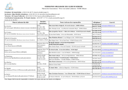 liste des clubs seniors
