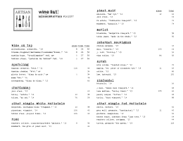 wine list