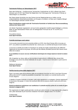 Technische Vorabname _V&eacute;rification Technique 2017