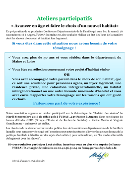 Ateliers participatifs