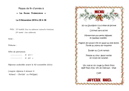Repas de fin d`année à « La Rose Trémière