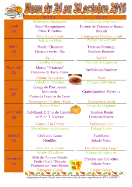 Betteraves-vinaigrette Bouillon au Vermicelle B&oelig;uf Bourguignon