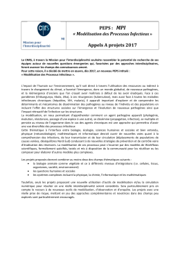 PEPS : MPI Appels A projets 2017