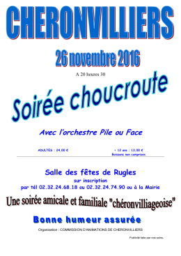 affiche choucroute