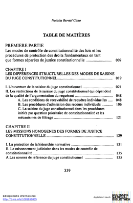 TABLE DE MATIÈRES