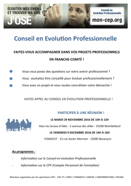 Conseil en Evolution Professionnelle