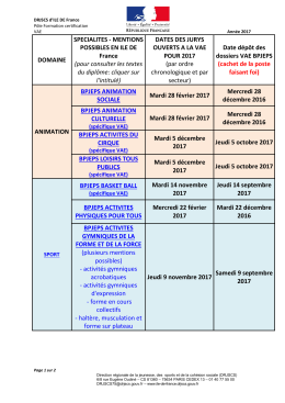 DOMAINE SPECIALITES - MENTIONS POSSIBLES EN ILE DE France