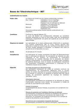 Bases de l`électrotechnique - BET