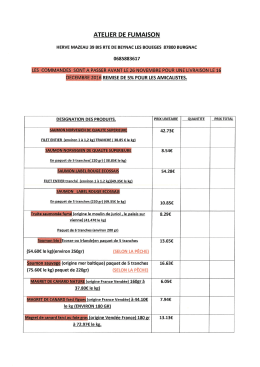 Atelier de fumaison 114 - amicale des hospitaliers