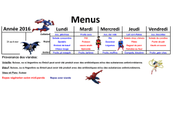 les menus du 31 octobre au 4 novembre (Sorimont