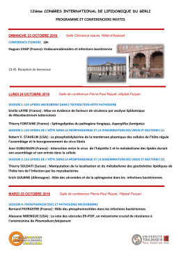 Programme et conférenciers