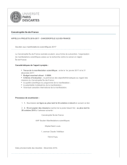 Canc&eacute;rop&ocirc;le Ile-de