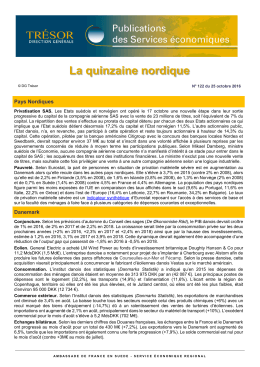 La Quinzaine Nordique n°122 - Direction générale du Trésor