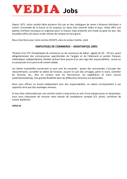 employe(e) de commerce – assistant(e) 100%