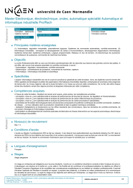 La fiche formation au format PDF - Portail des formations et de la vie