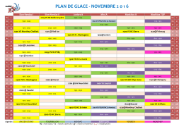 le plan de glace du mois de novembre est en ligne