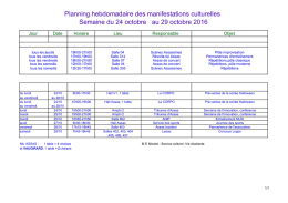 planning hebdomadaire - Université Paris 2 Panthéon