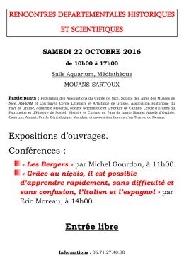 rencontres departementales historiques et scientifiques